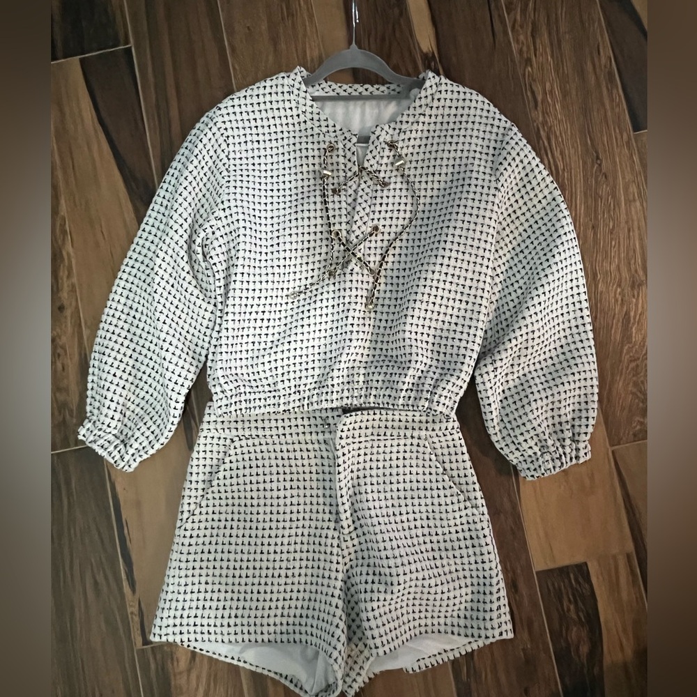 Long sleeve and shorts set